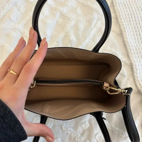 kate spade black pebbled leather satchel - Picture 3 of 5